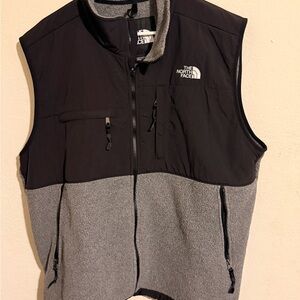 The North Face Black Jacket with vets men’s size xxlAccents